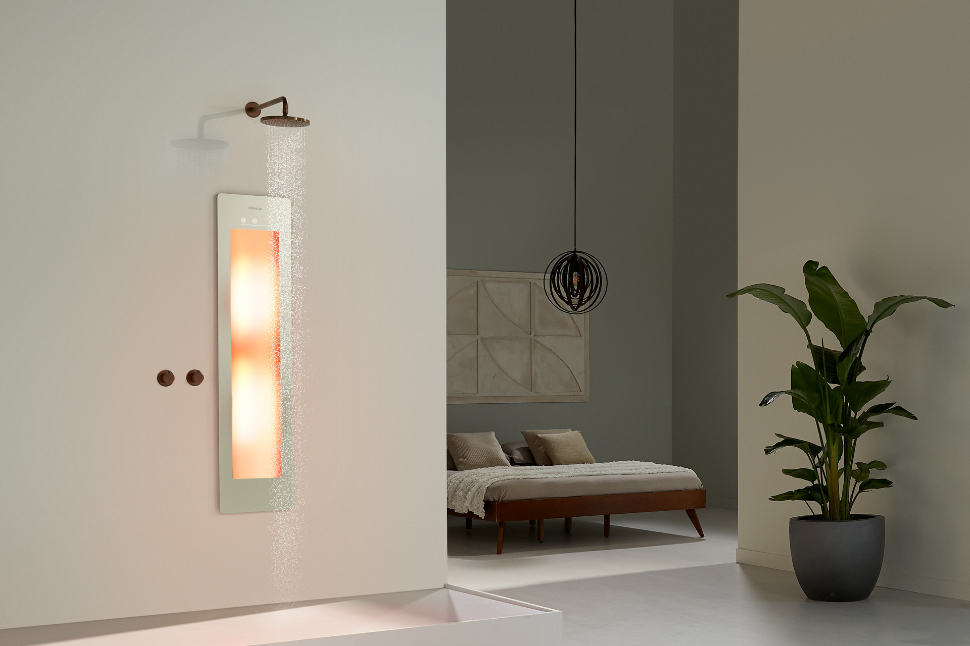 Sunshower Round Plus M White – peskasto bela izvedba